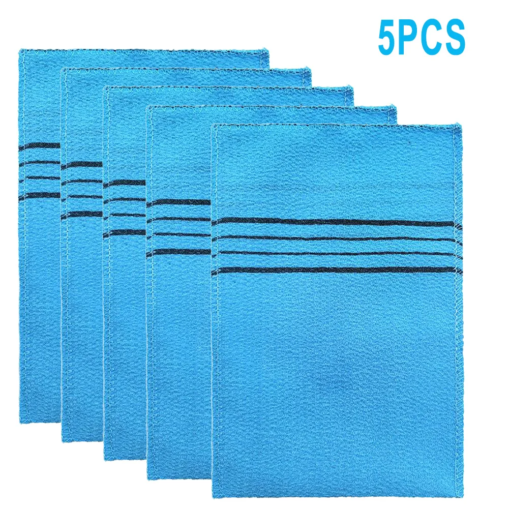 

5Pcs Double Korean Italy Asian Exfoliating Bath Washcloth Body Scrub Shower Soft Towels Portable For Adults Coarse Grain Brush