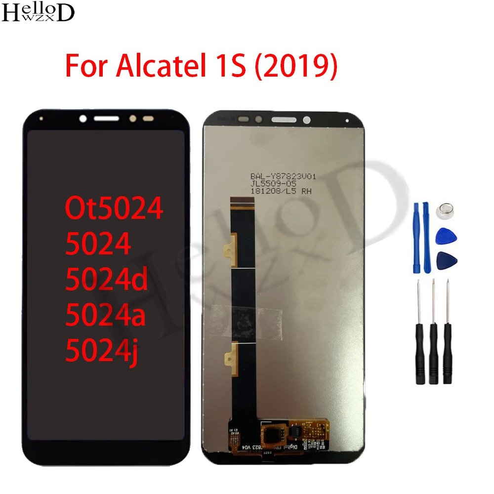 ЖК-дисплей 5,45 дюйма для Alcatel 1S 2019 OT5024 5024 5024D 5024J 5024A, ЖК-дисплей, сенсорный экран, дигитайзер, инструменты для сборки стекла