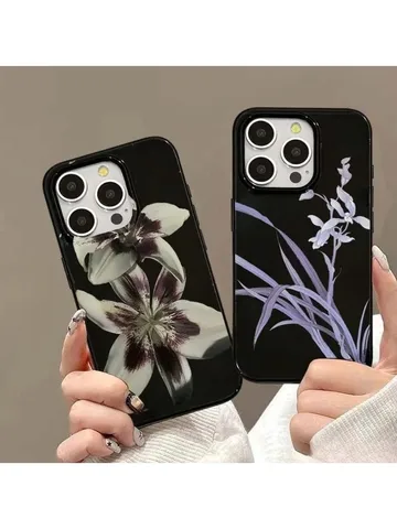 Мягкий чехол для телефона с цветочным принтом лилии и орхидеи для iPhone 16, 15, 14, 13, 12, 11 Pro Max XS XR X 7 8 Plus SE 2020 2022, противоударный чехол