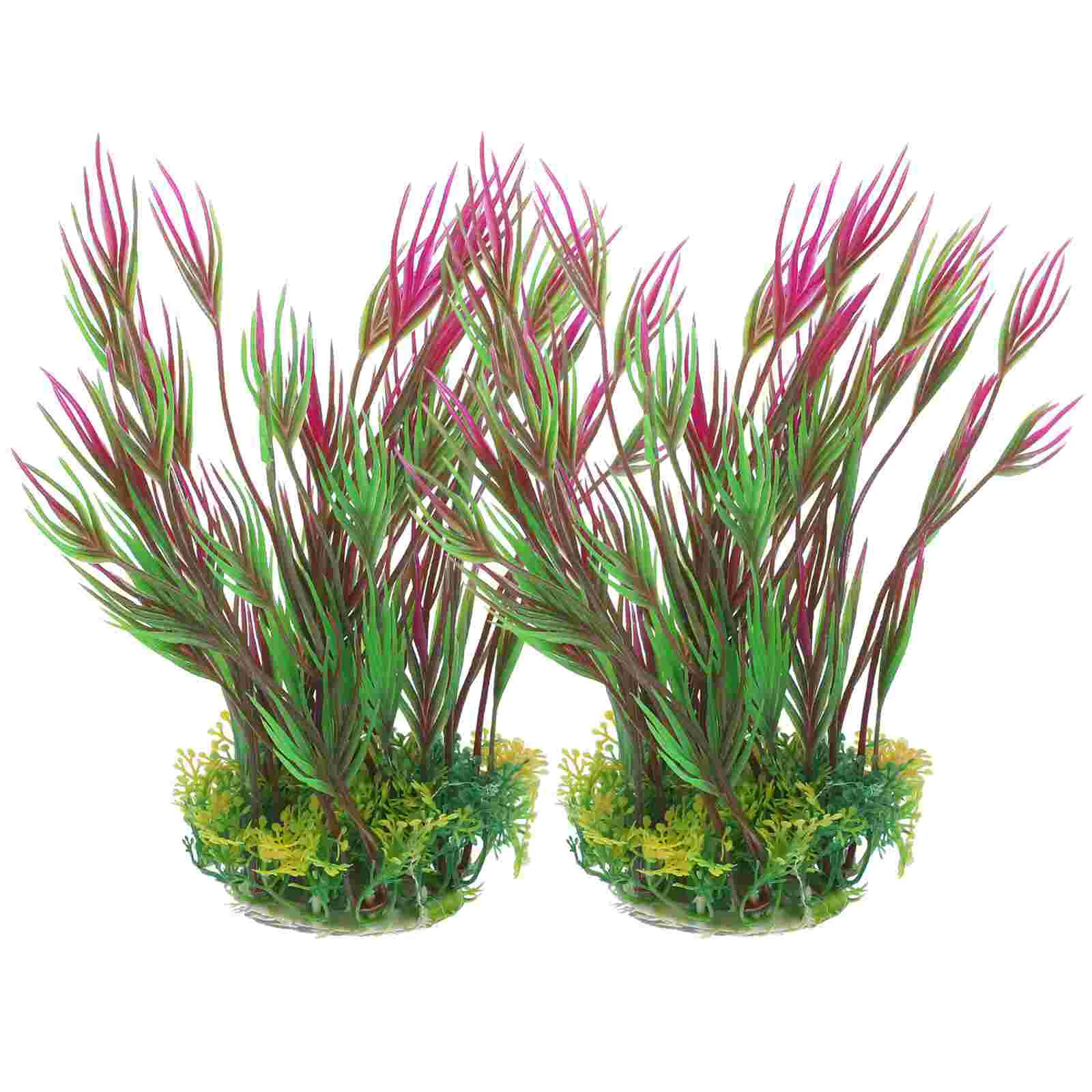 

Aquarium Grass Tank Fake Decoration Aquatic Faux Water Flower Artificial Decor Plastic Household Realistic Turtle Leaves