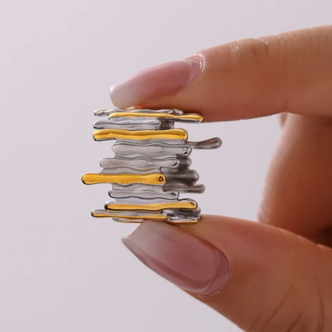 Золотое персонализированное кольцо из нержавеющей стали Marka