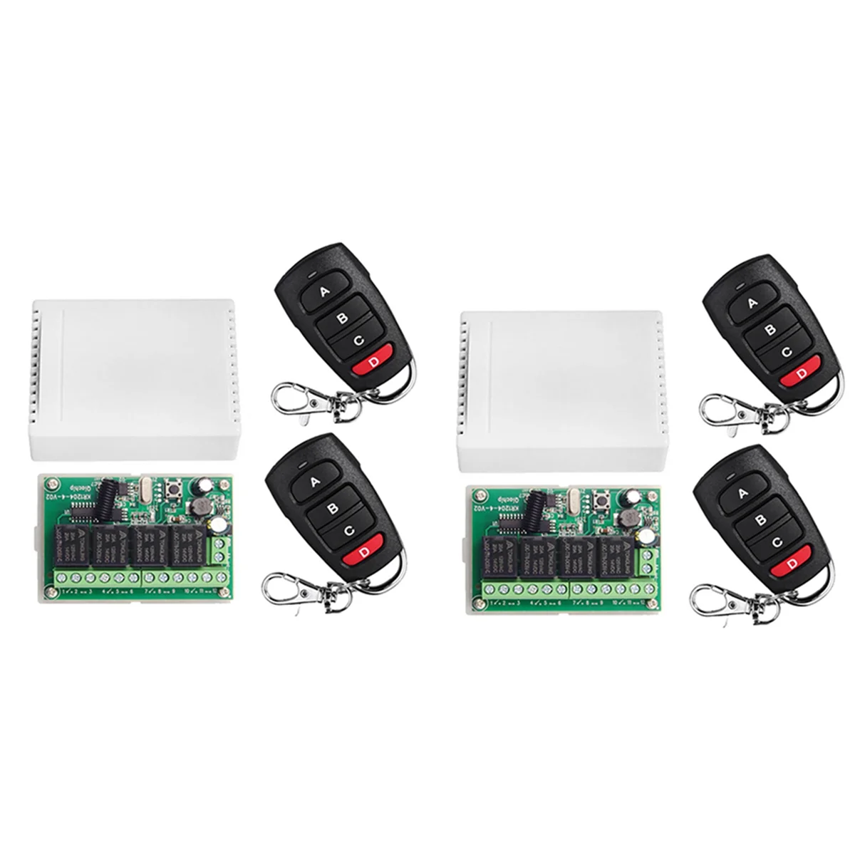 

2X DC12V 24V 4CH переключатель дистанционного управления 433M четырехсторонний релейный модуль приема