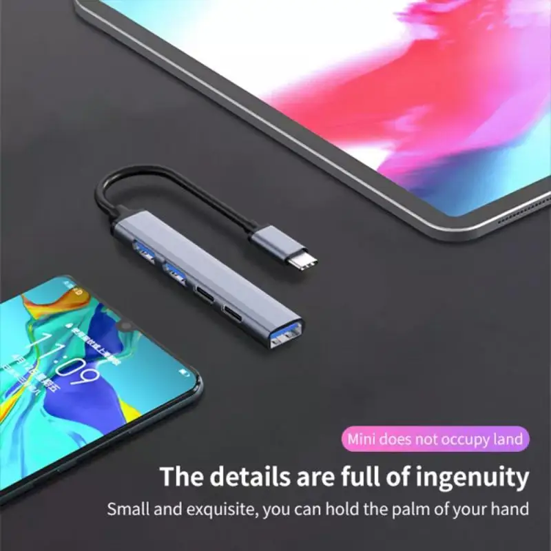 

USB-концентратор 5 в 1, USB Type-C, 5 портов, 65 Вт