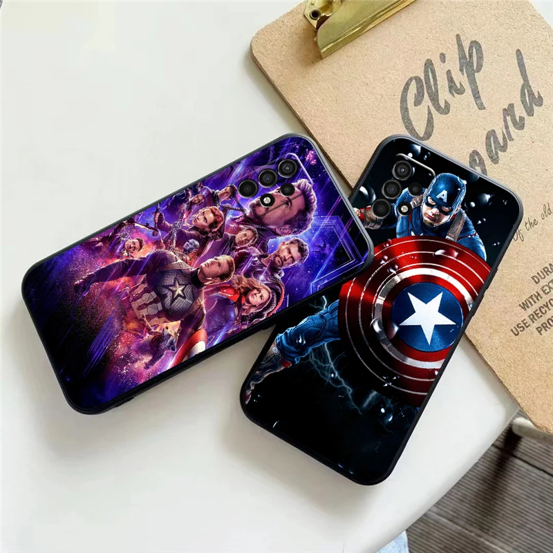 

MARVEL The Avengers Phone Case For Samsung Galaxy A32 4G 5G A51 4G 5G A71 4G 5G A72 4G 5G Silicone Cover Black Coque Carcasa