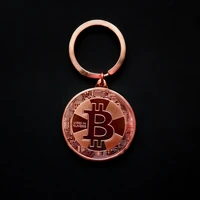 new bit commemorative coin creative crafts bitcoin virtual currency vires in numeris metal keychain souvenir gift