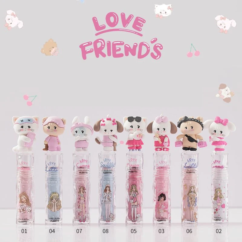 

Anime Sanrio Mikko Joint Name Lipstick New Velvet Mirror Gloss Long Lasting No Fading Cute Sexy Lip Gloss Portable Makeup Gifts