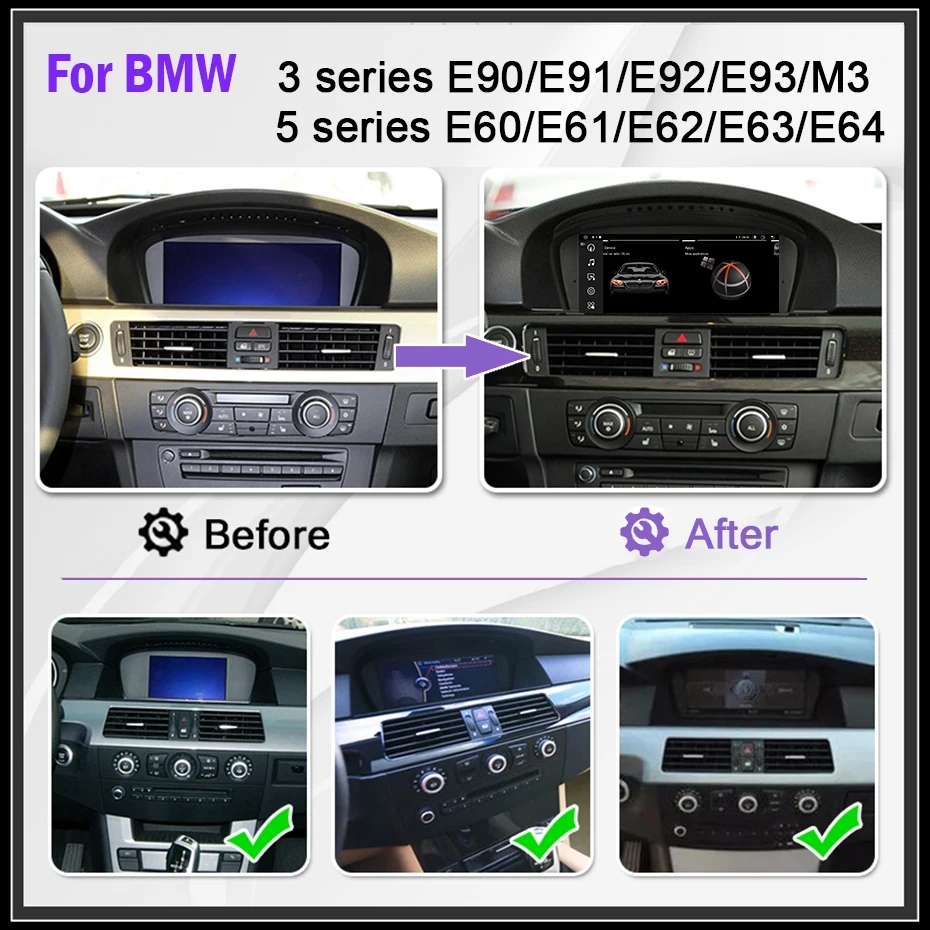 Mагнитола андройд 10 с экраном автомагнитола мультимедийный экран 8 для BMW 5 серии