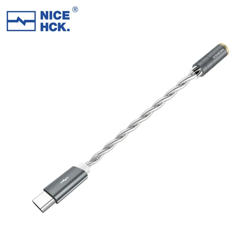 Фото Адаптер NICEHCK NK1 Type-C на 3,5 мм Hi-Fi без потерь CX31993 Чип OCC и посеребренный смешанный провод OCC №2