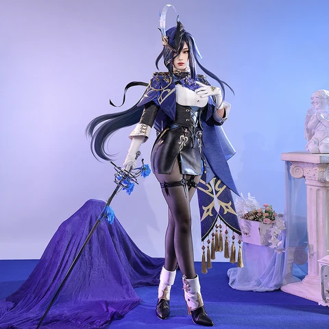 Косплей костюм Clorinde Genshin Impact для женщин