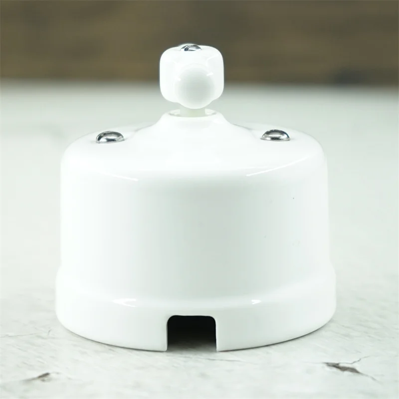 Декоративный винтажный керамический настенный выключатель в стиле ретро