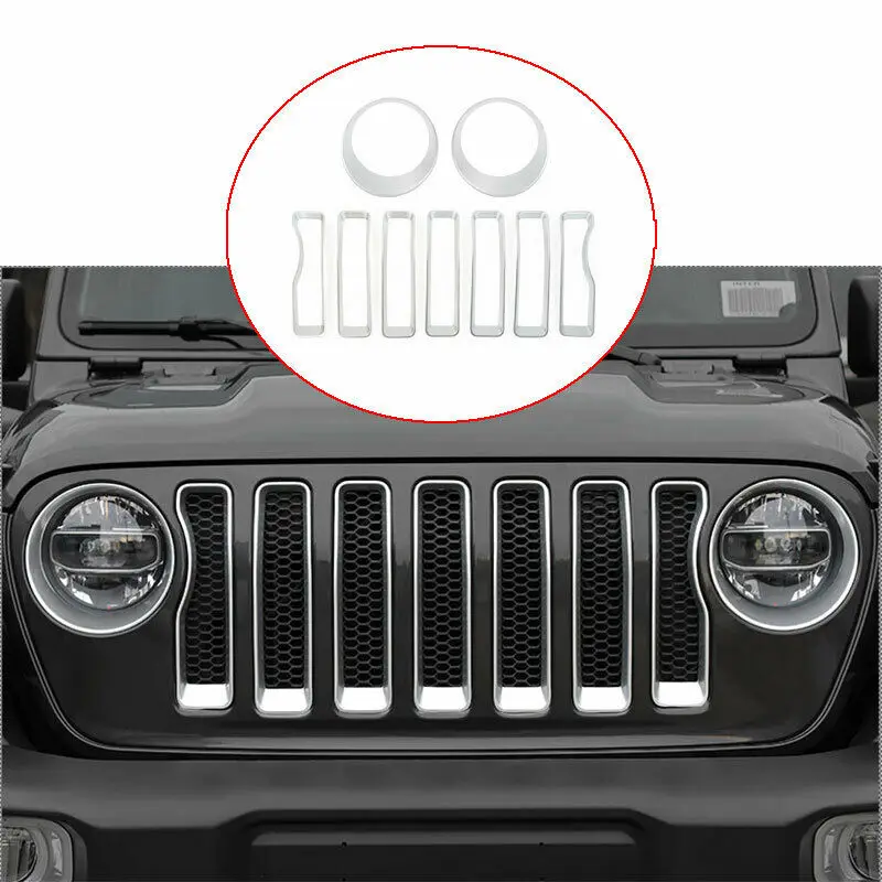 

Передняя фара + решетка радиатора для Jeep Wrangler JL 2018-20