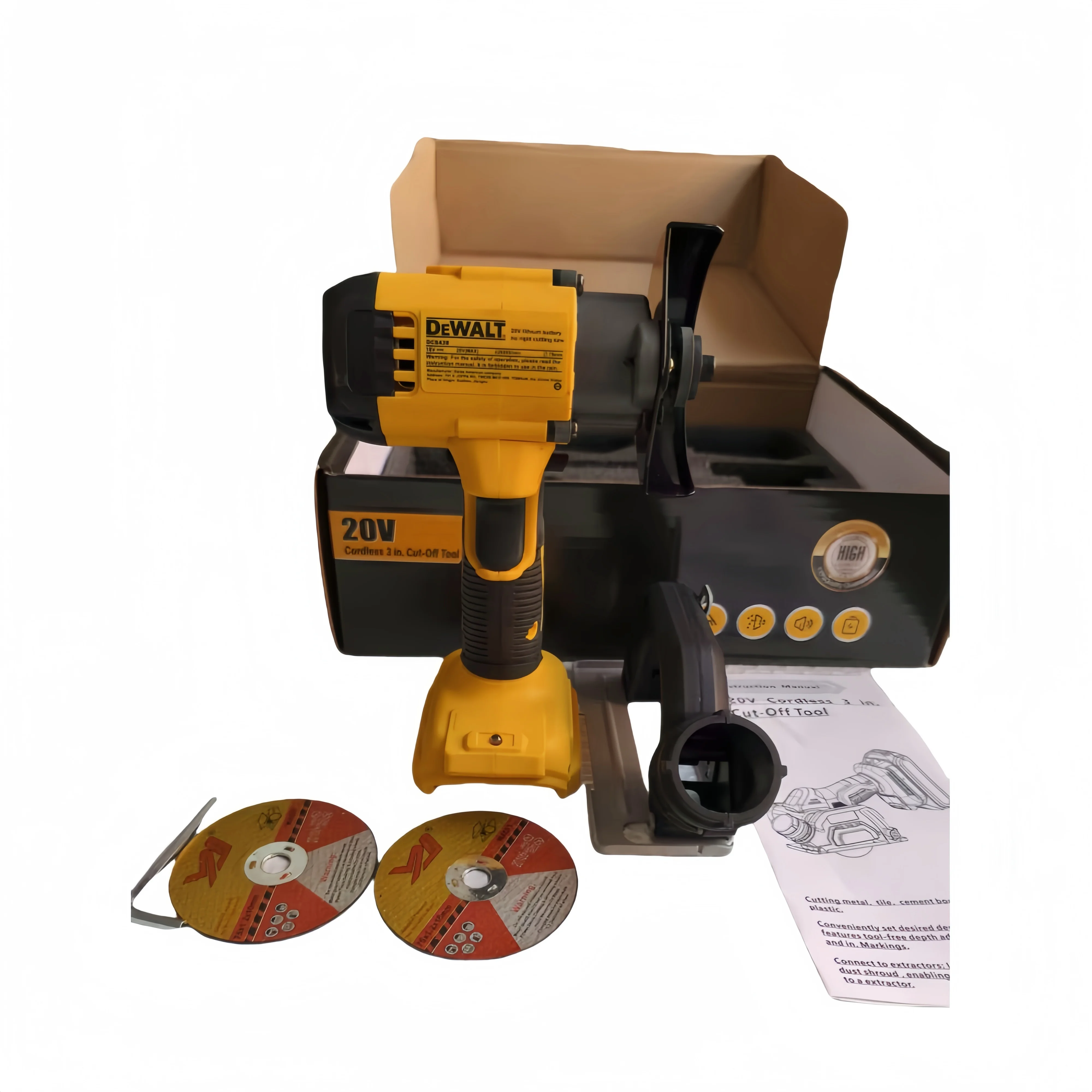 Аккумуляторная угловая шлифовальная машина DEWALT DCS438