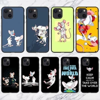 cartoon movie pinky and the brain phone case for iphone 11 12 mini 13 pro xs max x 8 7 6s plus 5 se xr shell