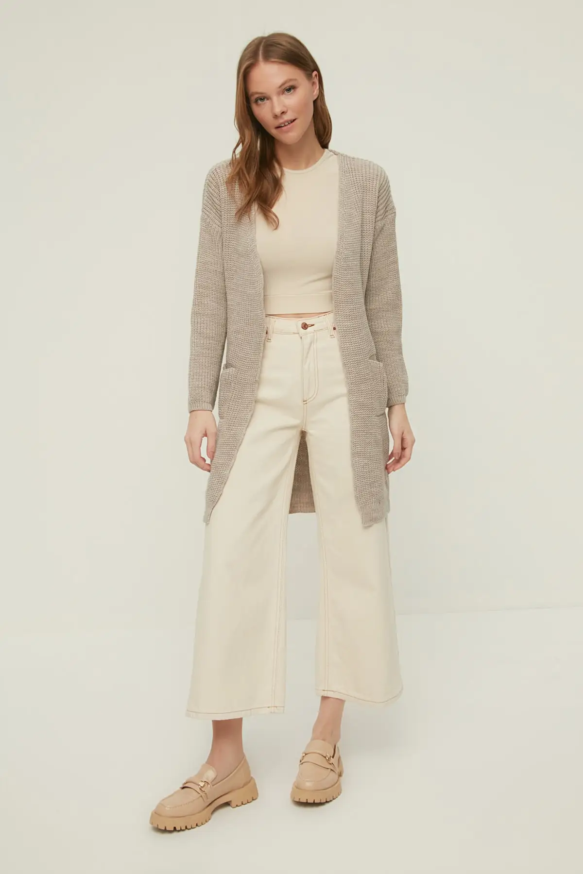 

Stone Blouse Cardigan 2'li Knitwear Sub-Top Suit TWOAW22AU0331