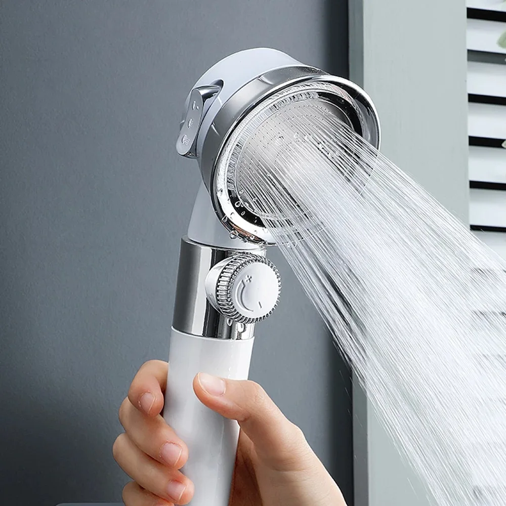 

High Pressure Adjustable Pressurized Shower Head Water Saving Punch Free Bracket With Hose Bathroom Accessories Shower Set