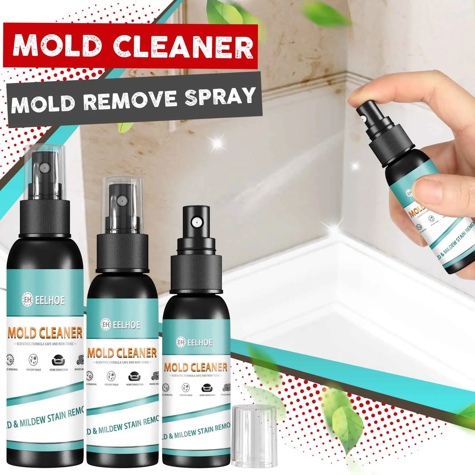 

30/100ml Household Mildew Remover Gel Ceramic Tile Pool Wall Mold Stain Cleaners Household Cleaning Chemicals Car Accessories