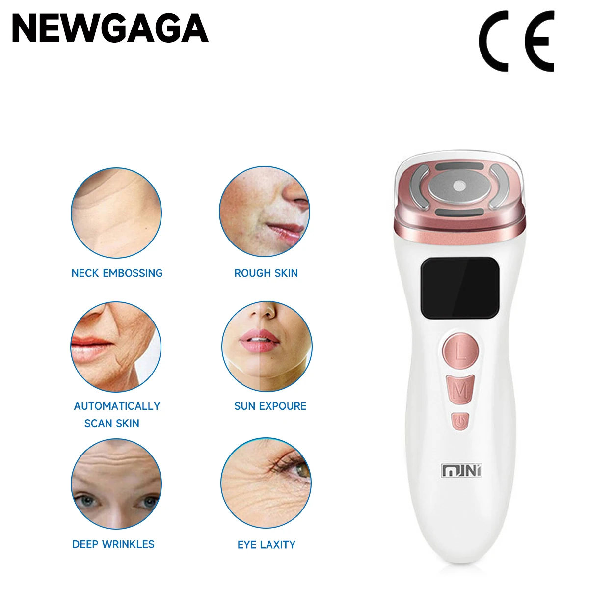 

NEWGAGA Face Lifting Mini Hifu Facial Radio Frequency Machine Ultrasound Lifting RF High Frequency Skin Rejuvenation Hifu Device