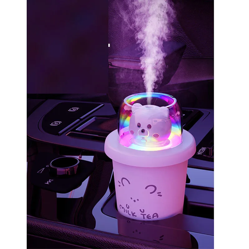 

360Ml Anime Cartoon Air Humidifier Aroma Oil Diffuser Cool Mist Sprayer with Colorful Night Light Home Car Accessories Gift Toys