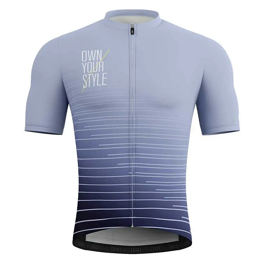 

Men's Short Sleeve Cycling Jersey Stripes Gradient Bike Top Mountain Bike MTB Road Bike Cycling Quick Dry Wicking Clothing