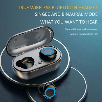 Bluetooth headset binaural in ear 5.0 touch intelligent noise reduction stereo wireless sports headset 1