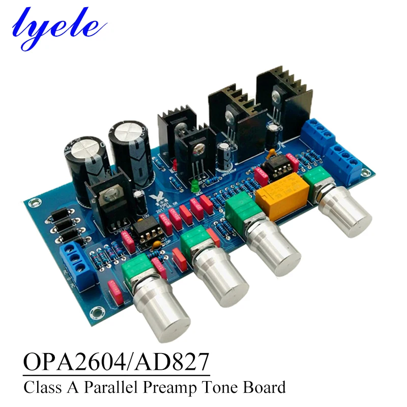 

OPA2604 AD827 Class A Parallel Preamp Tone Board Is Better Than NE5532 HiFi Power Amplifier 6 Times Preamplifier