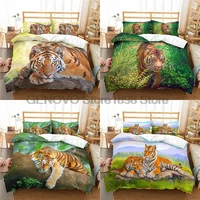 bedding sets luxury 3d tiger print comfortable kids animal duvet cover pillowcase home textile singlequeenking size bedclothes