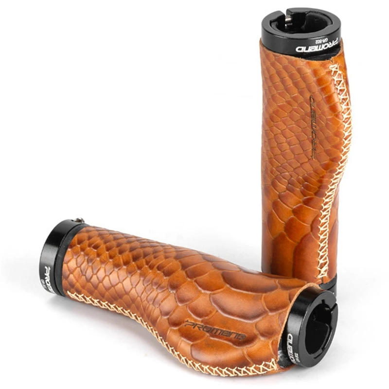 

Promend Bicycle Handle Cover Leather Mountain Bike Ergonomic Grip Small Wheel Flat Handle Cover Riding Accessory
