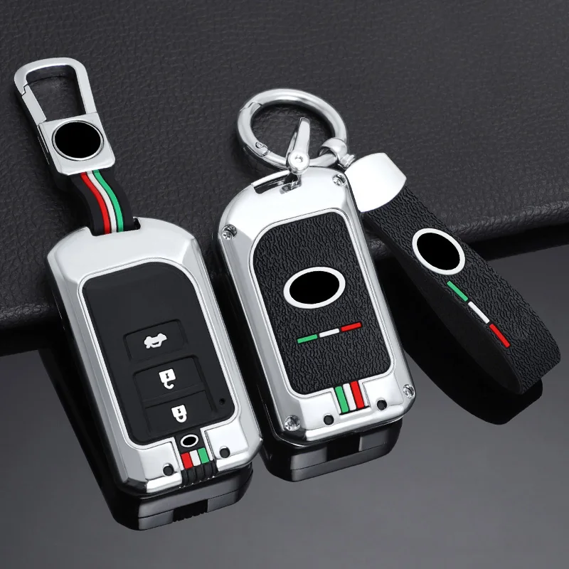 

Zinc Alloy Car Key Case For Toyota Hilux Fortuner Land Cruiser Camry Coralla Crown RAV4 Highland Keyless Cover Shell Accessories