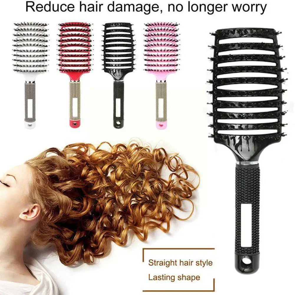 

Brosse Magique Cheveux Hairdressing Head Massage brushie Comb Brushes For Hair Haarborst Combs Boar Bristle Brush U8N6