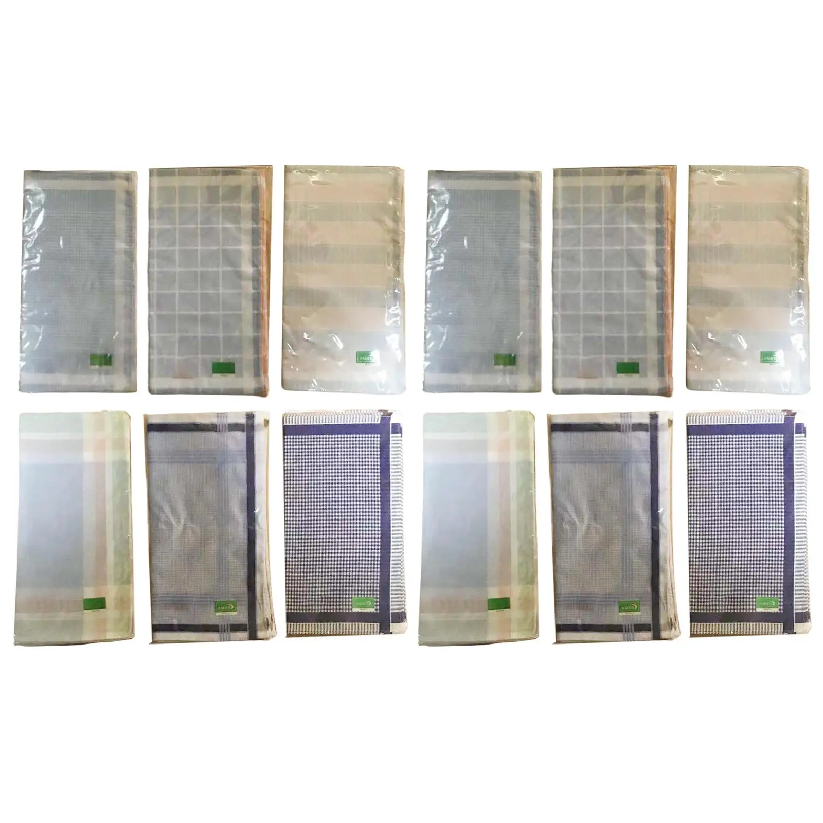

12 Pieces - Fashion Handkerchief Men Assorted Woven Cotton Hankies