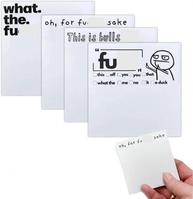 

4 шт., забавные липкие блокноты, новые блокноты, сувениры, забавные грубые подарки для друзей, коллег, руководителей