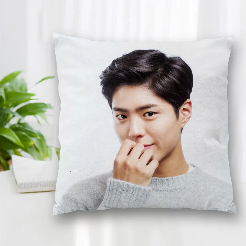 

Hot Sale Custom Decorative Pillowcase ParkBoGum Actor Square Zippered Pillow Cover Best Nice Gift 45x45cm