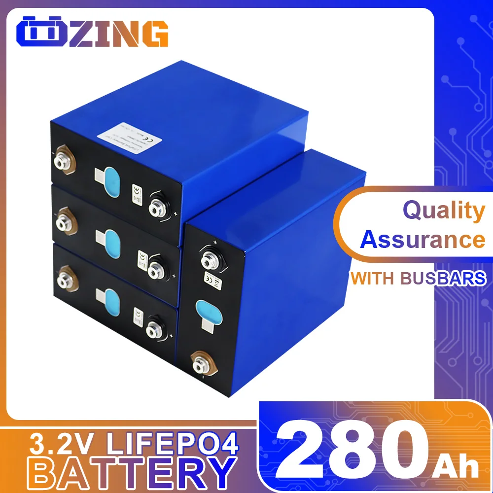 

3.2V 280Ah Lifepo4 Battery Grade A New Lifepo4 Batteri DIY Solar Cells Rechargeable Batteries Pack for RV EV EU US Tax Exemption