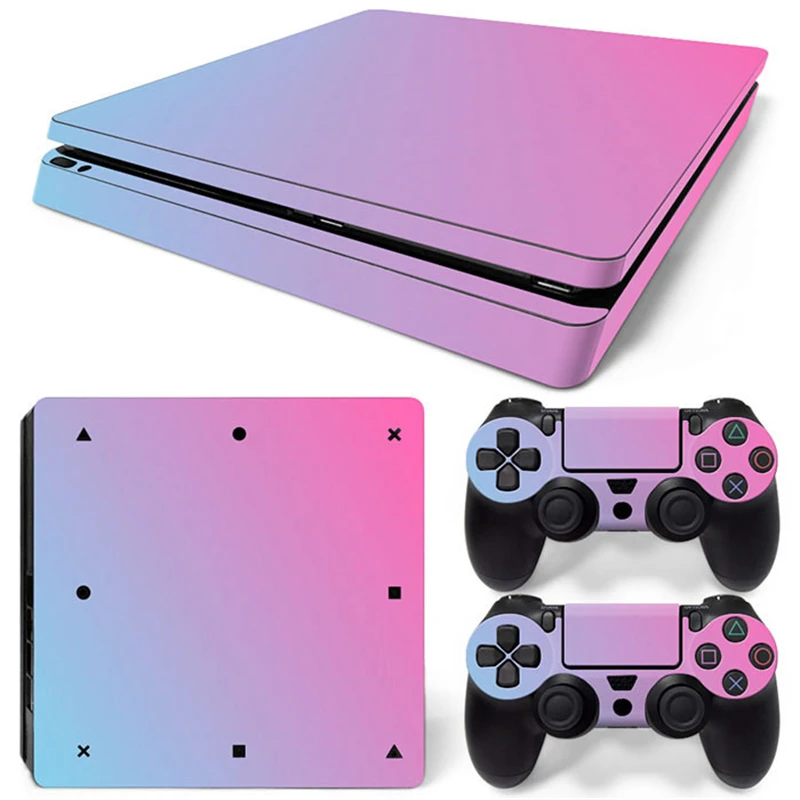

6307 тонкая наклейка для PS4, наклейка для консоли ps4 Slim и 2 контроллера, тонкая виниловая наклейка