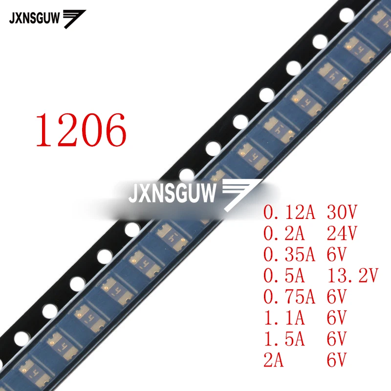 

Самовосстанавливающийся Предохранитель 1206 SMD 20 шт., 13,2 A 2A 6 в 24 в 30 в SMD, сбрасываемый предохранитель PPTC