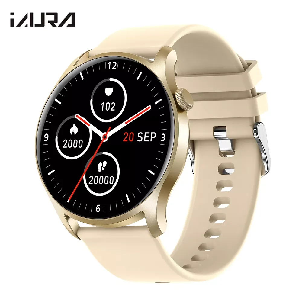 

IAURA Smart Watch Women Men Full Touch Screen Heart Rate Fitness Tracker Watch Waterproof Sport Smartwatch For Android iOS Phone
