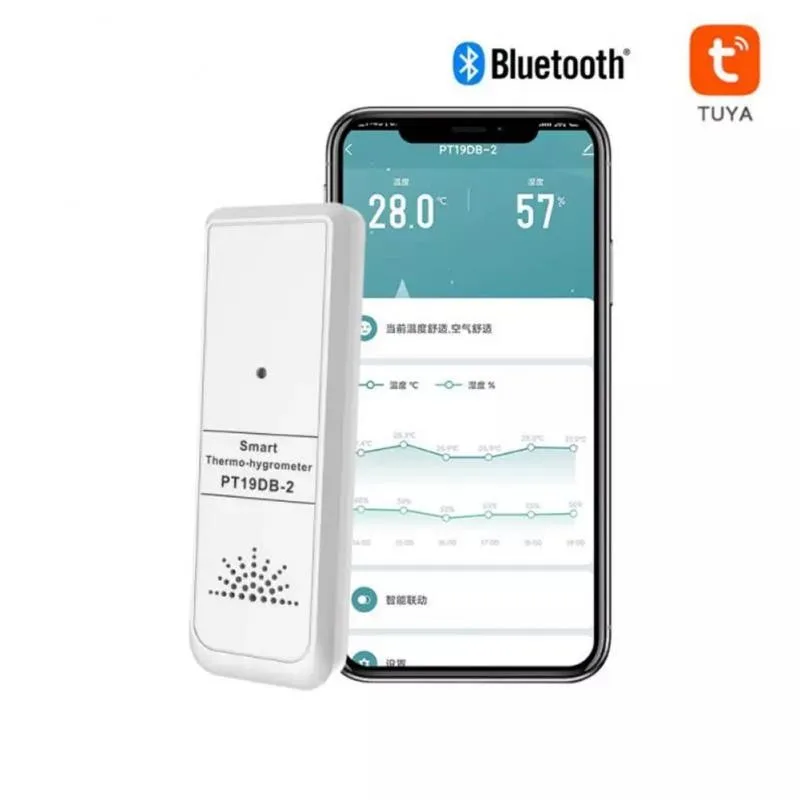 

Tuya Weather Station Smart Home Data Display Temperature And Humidity Meter Bluetooth Thermometer Hygrometer 2023 New Smart Life