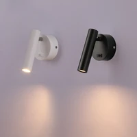 led interior bedroom wall light with switch wall lamp fixture for home modern reading lighting hotel bedside sconce 110v 220v