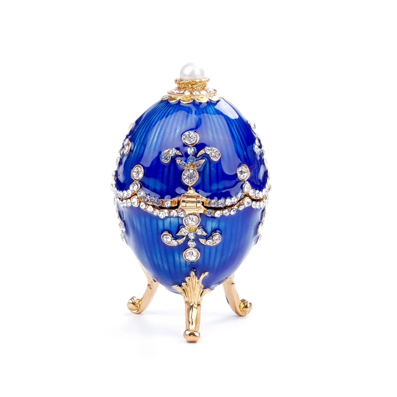 

Faberge эмалированная коробка для драгоценностей с яйцами, металлическая подарочная Пасхальная коробка