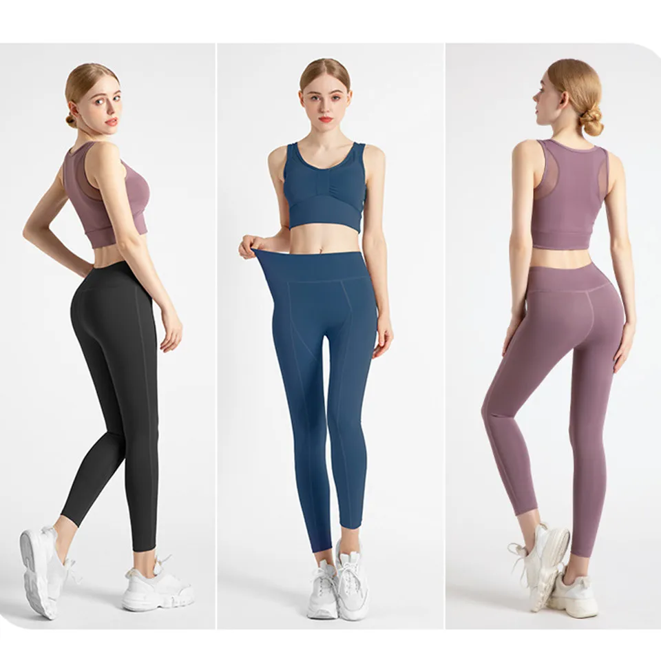 Pants With Pockets S-2xl Women Sport Coat Jogging Workout Running Leggings Stretch High Elastic Gym Women Undershirt