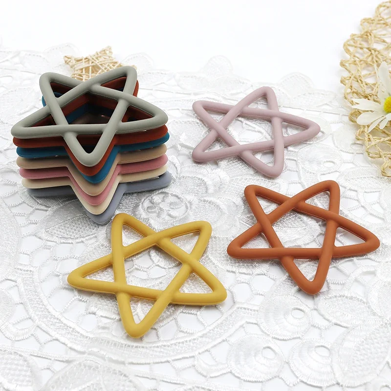 Мягкий силиконовый прорезыватель для детей в форме звезды игрушка ухода за