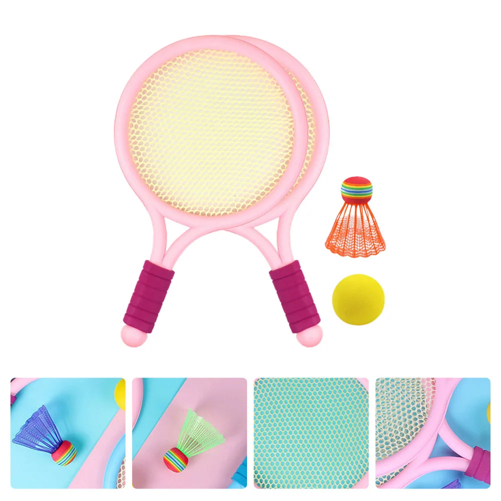

Racket Tennis Kids Badminton Set Rackets Children Toygame Toddlerpaddle Plastictoys Racquet Beachpink Age 8 Swith Training