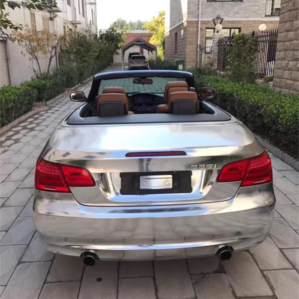 Серебряная виниловая пленка с гальваническим покрытием наклейка без пузырьков