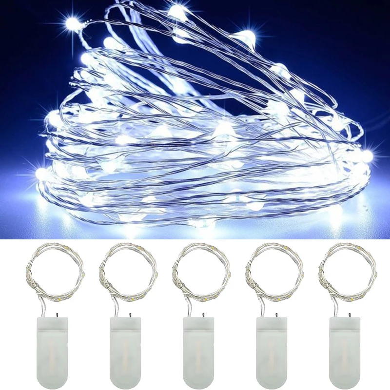 

Battery Led Fairy Lights Copper Wire String 1/2/3/5m Holiday Outdoor Lamp Garland for Christmas Tree Wedding Party Decoration