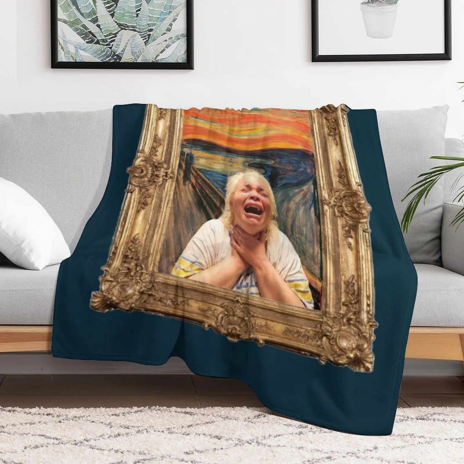 Крик. Сейчас декоративное одеяло для дивана манга Trisha Paytas