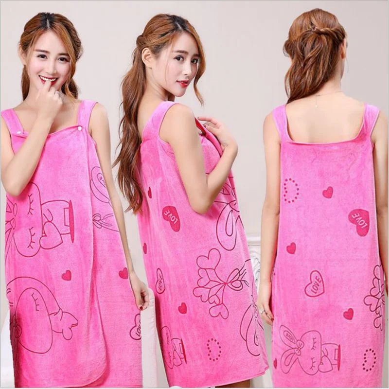 Microfiber Soft Bath Towel Fashion Women Sexy Wearable Quick Dry Magic Bathing Beach Spa Bathrobes Wash Clothing Dresses |