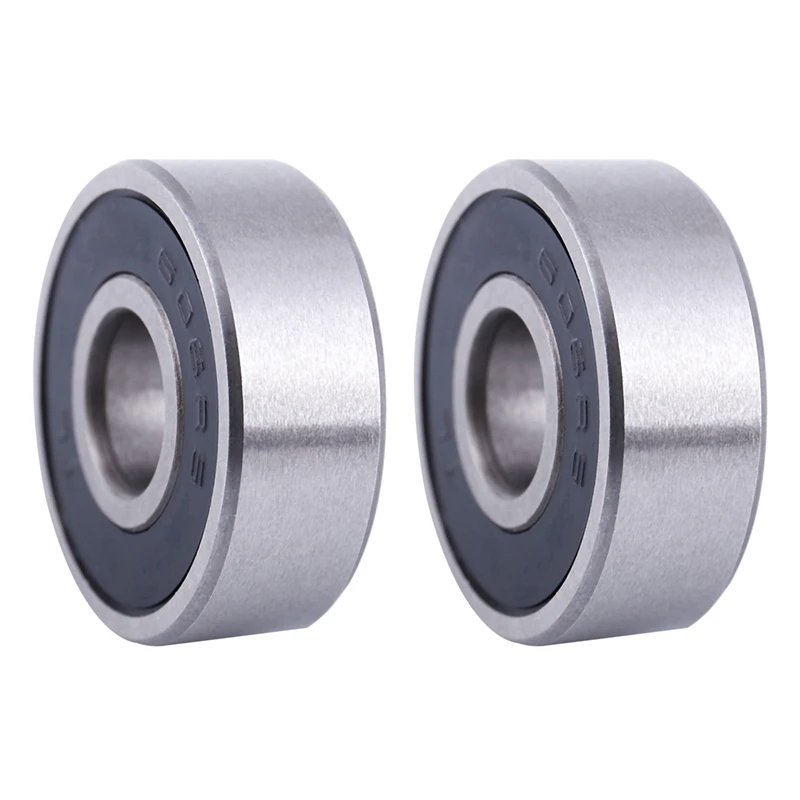 

2X 606-2RS Sealed Bearing 6Mm X 17Mm X 6Mm Black - Silver Tone