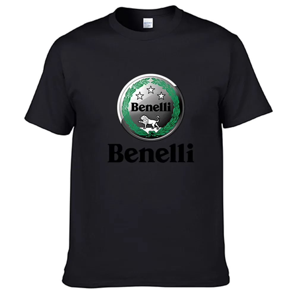 

New Sale Benelli Men Women Summer 100% Cotton Black Tees Male Newest Top Popular Normal Tee Shirts Unisex