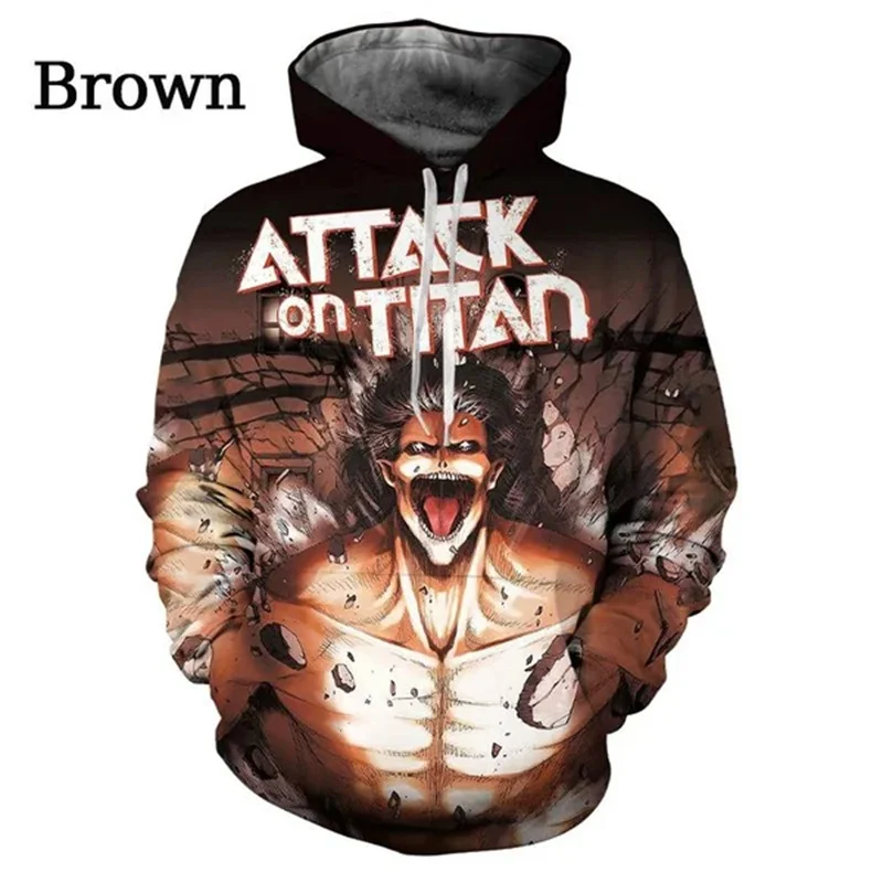 

Модные толстовки с 3D рисунком аниме атака на титанов для мужчин и детей, крутая уличная одежда, пуловеры унисекс, зимняя одежда в стиле Харадзюку, топы