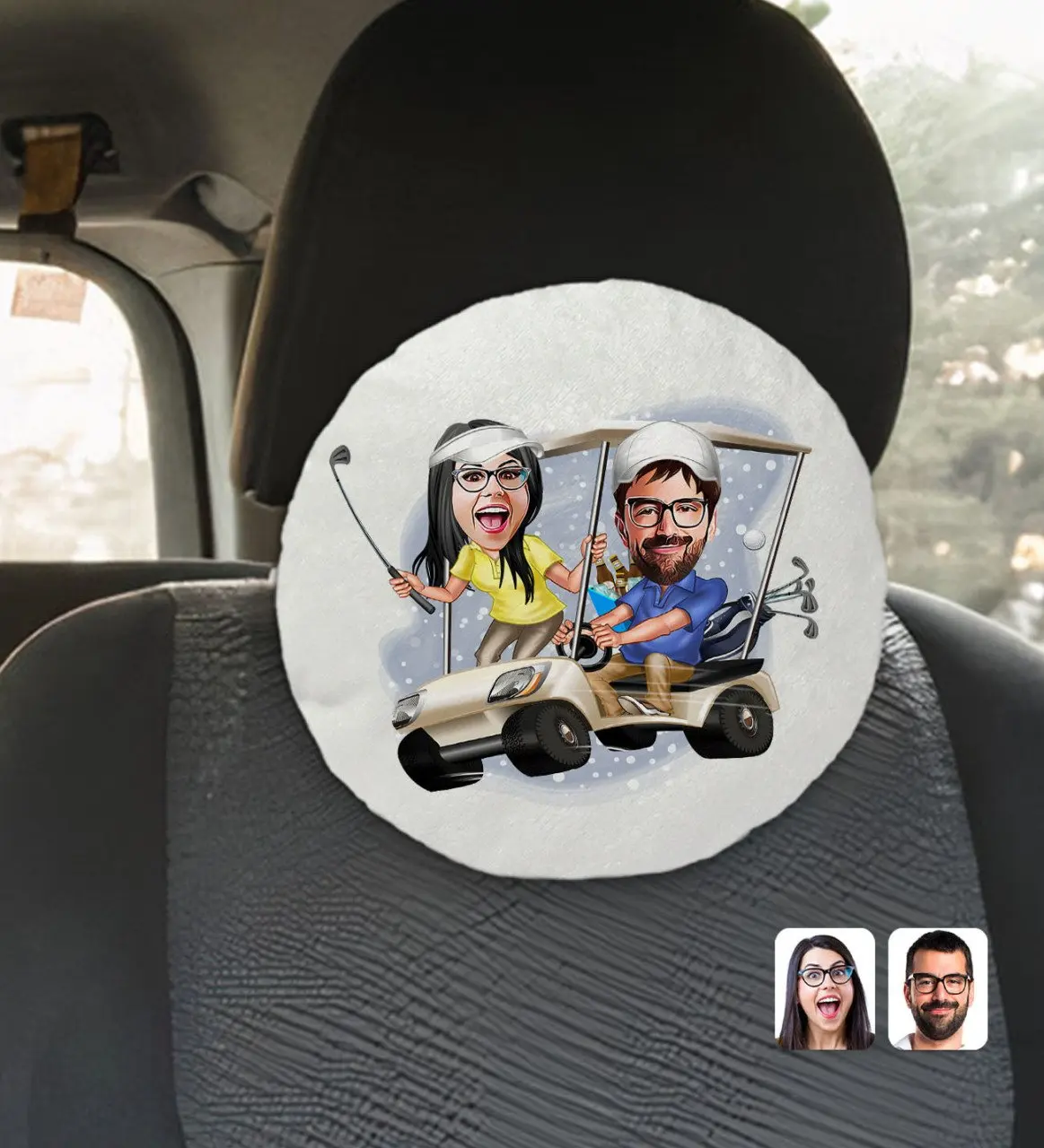 

Персонализированная карикатура на День Св. Валентина, круглая декоративная подушка, украшение yastish k-96